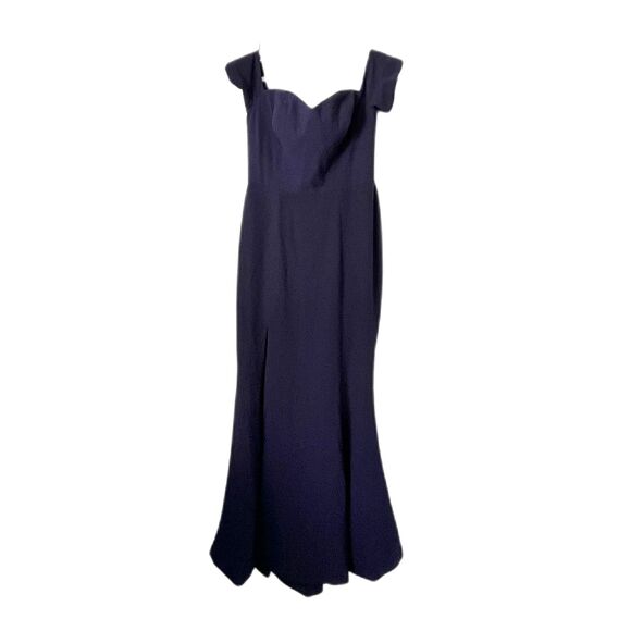 DRESS the POPULATION Blue Maxi Gown Dress Women's Size Medium - Picture 2 of 11